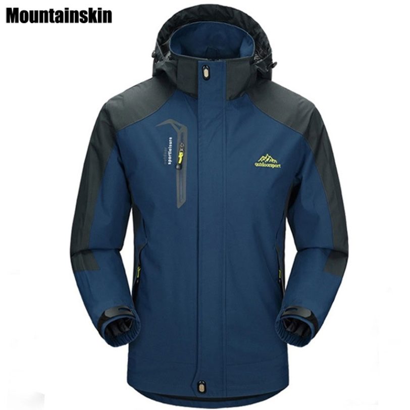 Mountainskin 5XL Men s Jackets Waterproof Spring Hooded Coats Men Women Outerwear Army Solid Casual Brand