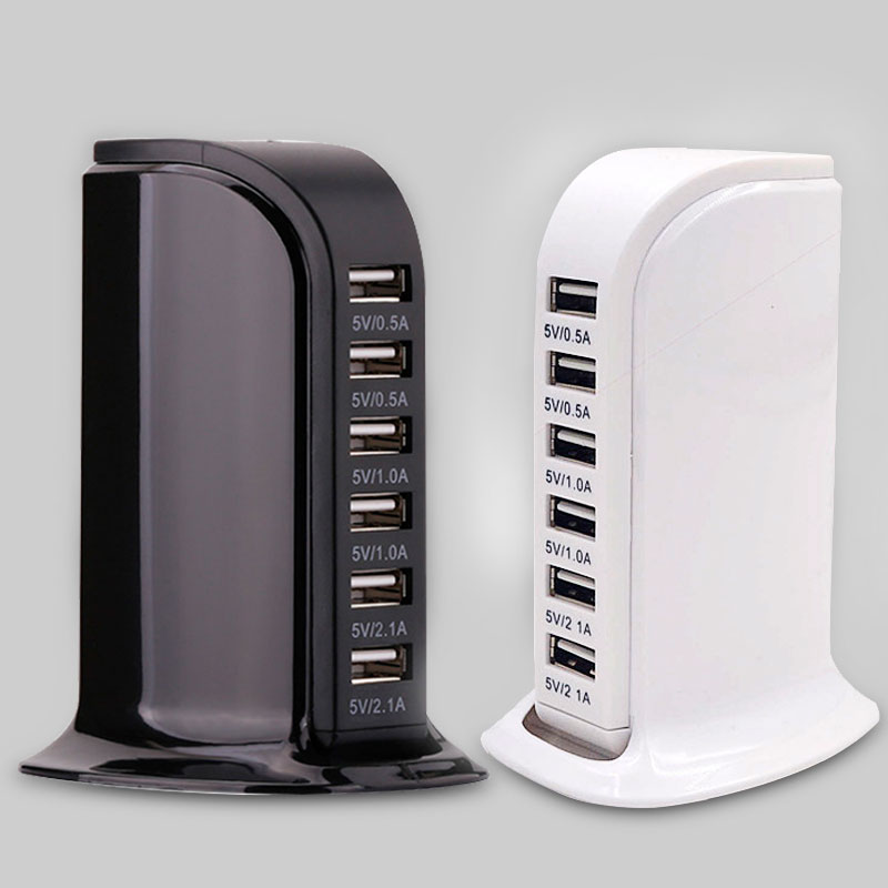 Multi Usb Charger For Iphone Samsung Universal 6 Ports Usb Charging Station For Tablet Portable Travel