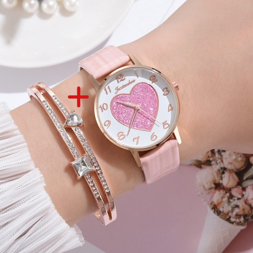 New Heart Shaped Luxury Watch for Women Fashion Stars Waterproof Women's Bracelet Watches Ladies Alloy Quartz Watch Girls Gift