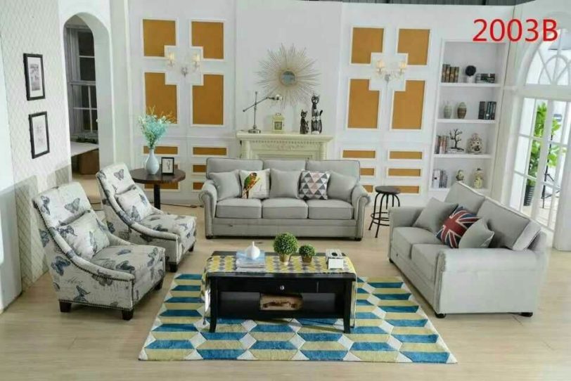 Newest Home Furniture European American Style modern Fabric sofa Living Room Sofas Wood Carving cloth sofa