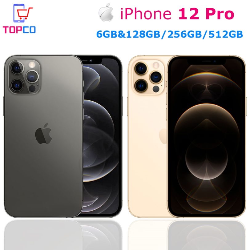 Original Apple iPhone 12 Pro 5G LTE Mobile 6.1'' 6GB&128/256/512GB IOS A14 Bionic Hexa Core Triple 12MP Face ID Cellphone