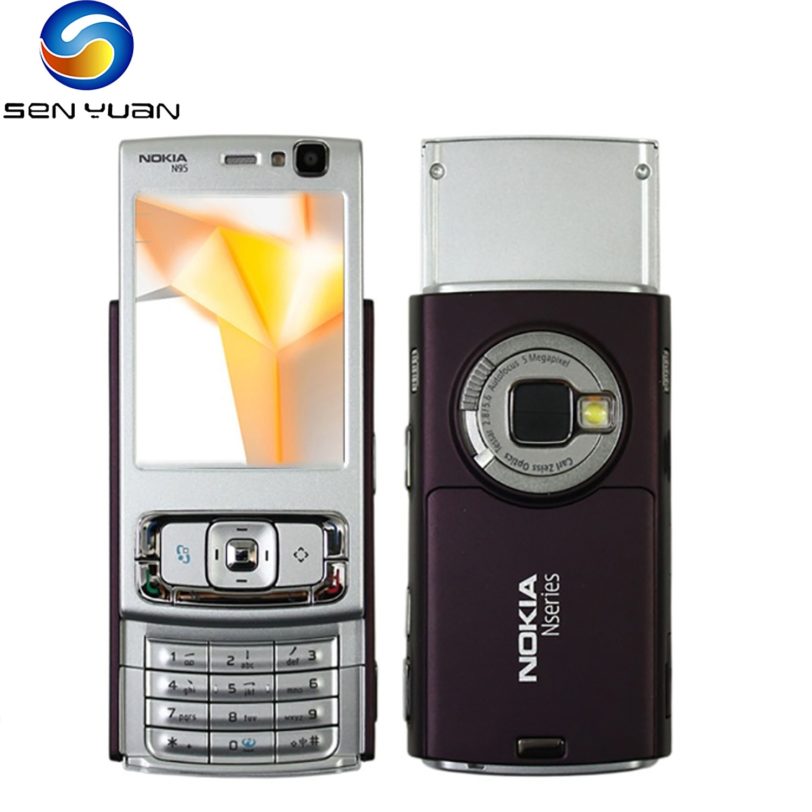 Original Nokia N95 3G Mobile Phone 2 6 Unlocked Symbian OS N95 CellPhone 5MP Zeiss Camera