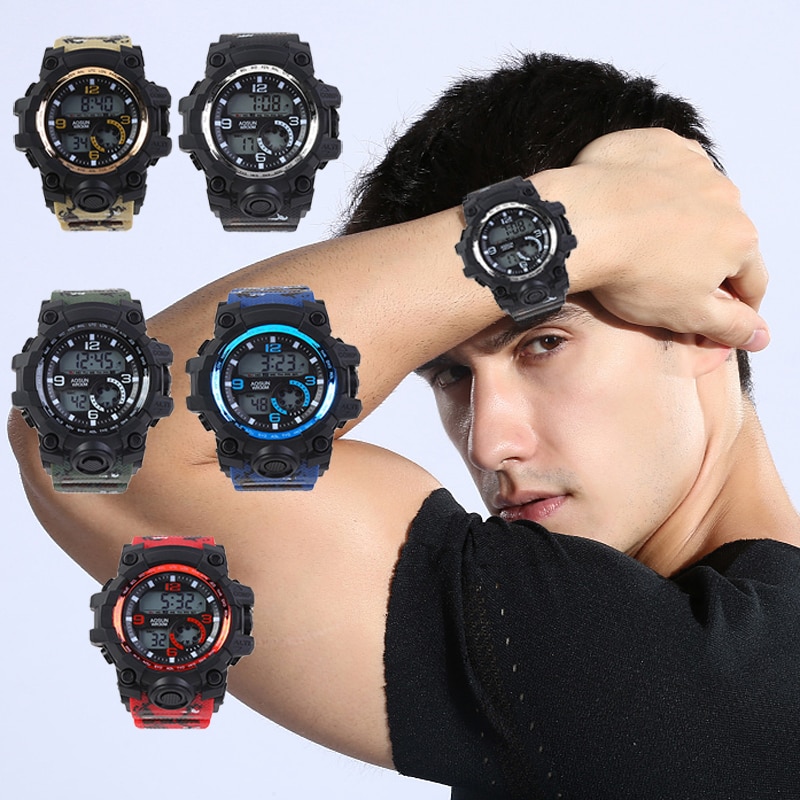 Outdoor 30M Waterproof Sports Men Watch Couple Fashion Popular Men s Multi Functional LED Electronic Watchs