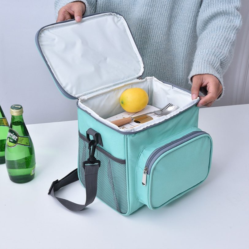 Portable Picnic Bag Thermal Insulated Lunch Box Tote Cooler Handbag Waterproof Backpack Bento Pouch School Food Storage Bags