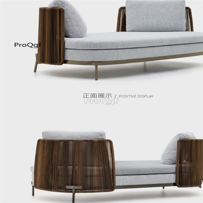 Prodgf 1 Set Outdoor two side Minshuku Rattan People Seat Sofa