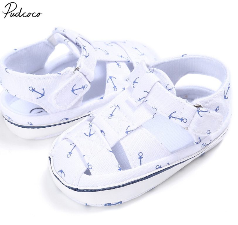 Pudcoco Newborn Baby Boys Shoes Infants Summer Sandals Crib Sole 3 Color 0-18 Months Helen115