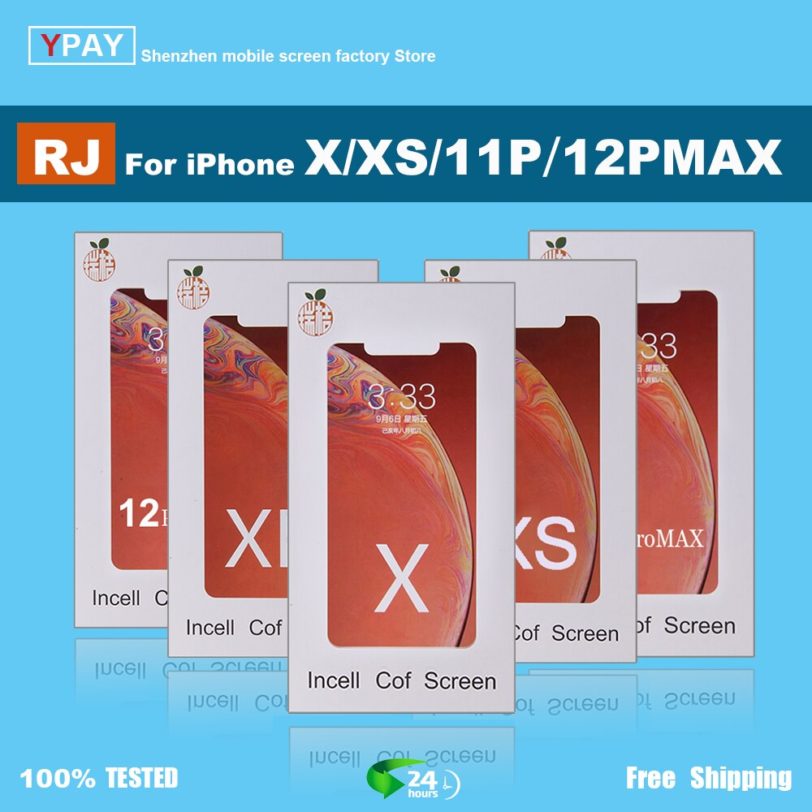 RJ Incell Screen For iPhone X Xs Max 11 12 LCD Display Touch Screen Digitizer Assembly