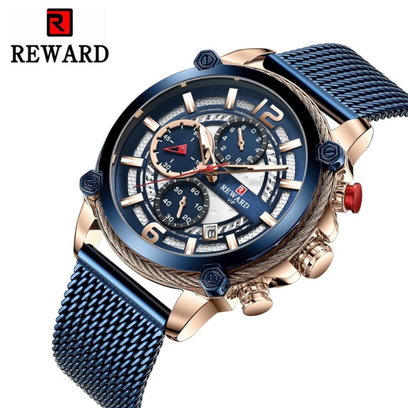 Reward Man Wrist Watch Waterproof Sport Stop Watches for Boy Fashion Luxury Business Quartz Wristwatch