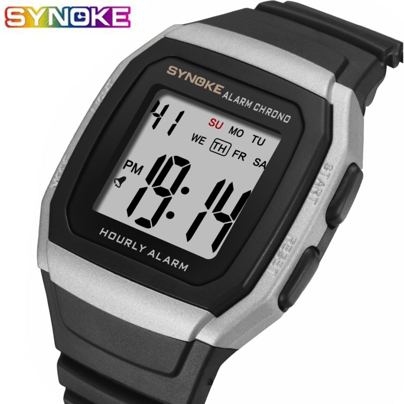 SYNOKE Sports Watches Reloj Digital Hombre Life Waterproof Watch Man LED Digital Plastic Casual Clock For Gift Relog Hombre