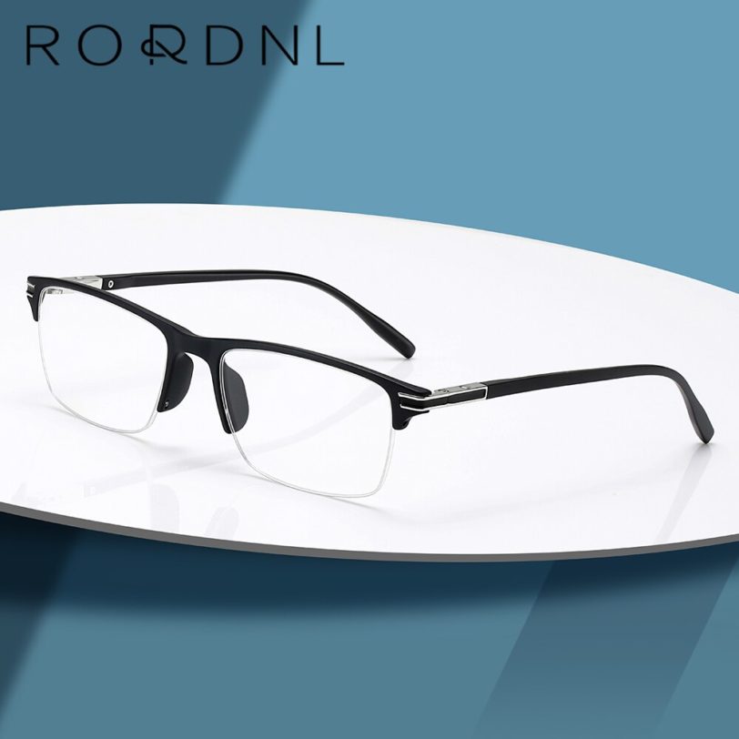 Semi Rimless Optical Eyeglasses Frame for Men Myopia Prescription Glasses Frames Male Luxury brand Custom Eyewear Frame TR90