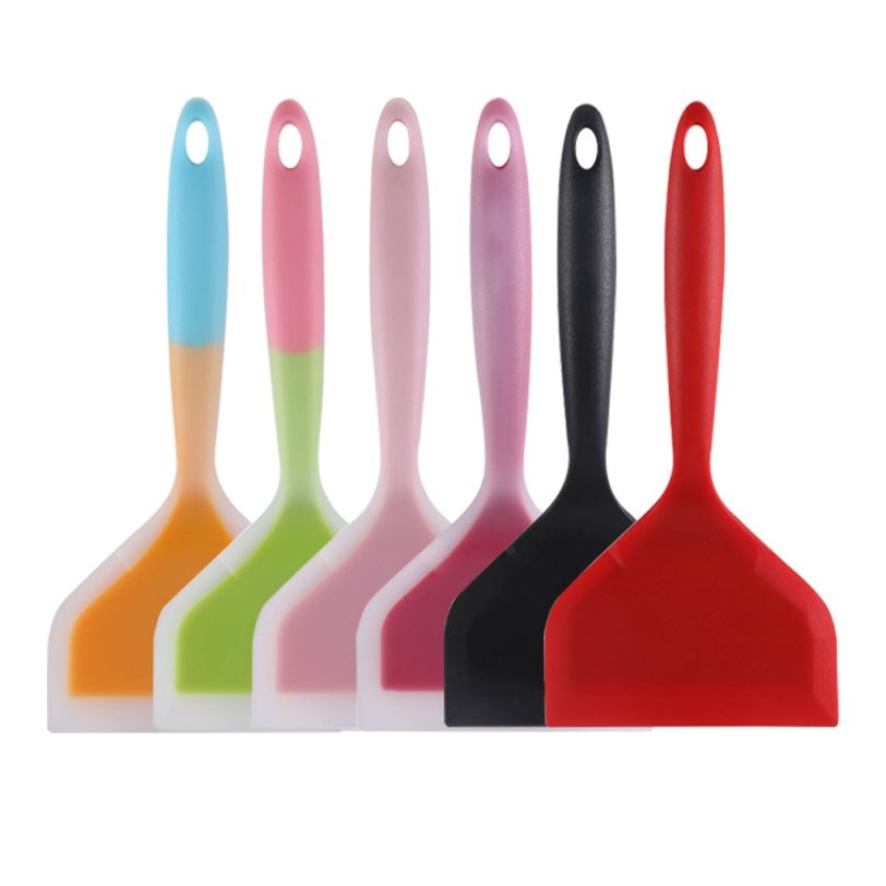 Silicone Kitchen ware Cooking Utensils Spatula Beef Meat Egg Kitchen Scraper Wide Pizza Cooking Tools Shovel Non-stick