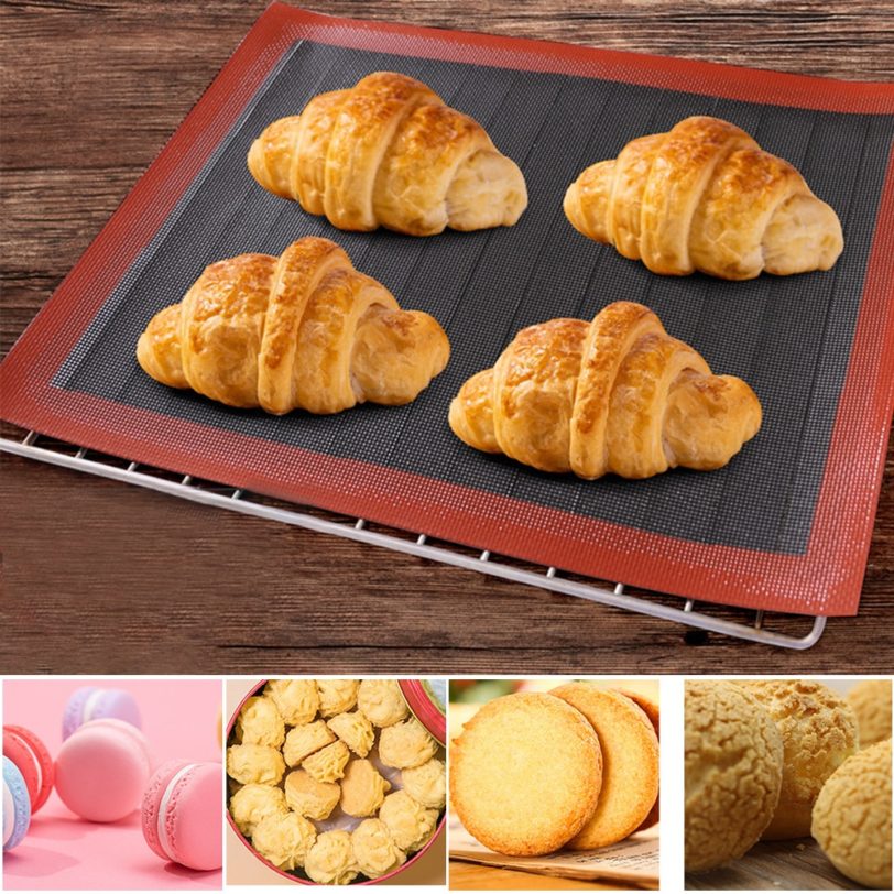 Silicone NonStick Mat Pastry Puff Perforated Liner Pad Macaron Cookie Bread Mold For Baking Tools Oven Sheet Bakeware