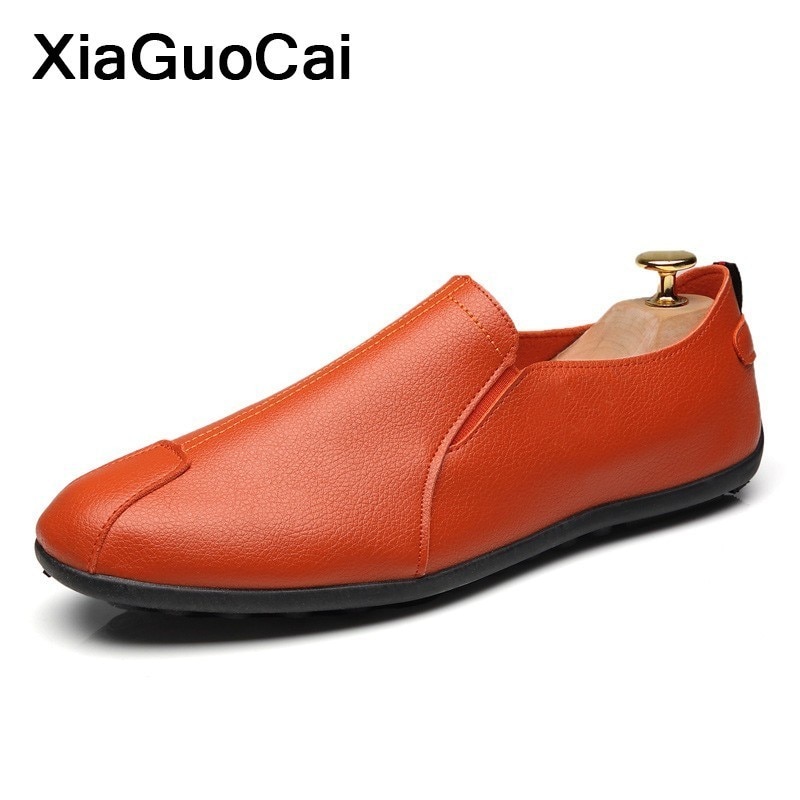 Spring Autumn Men Casual Shoes Leather Male Loafers Gommino Slip On Cheap Doug Shoes Breathable Comfortable