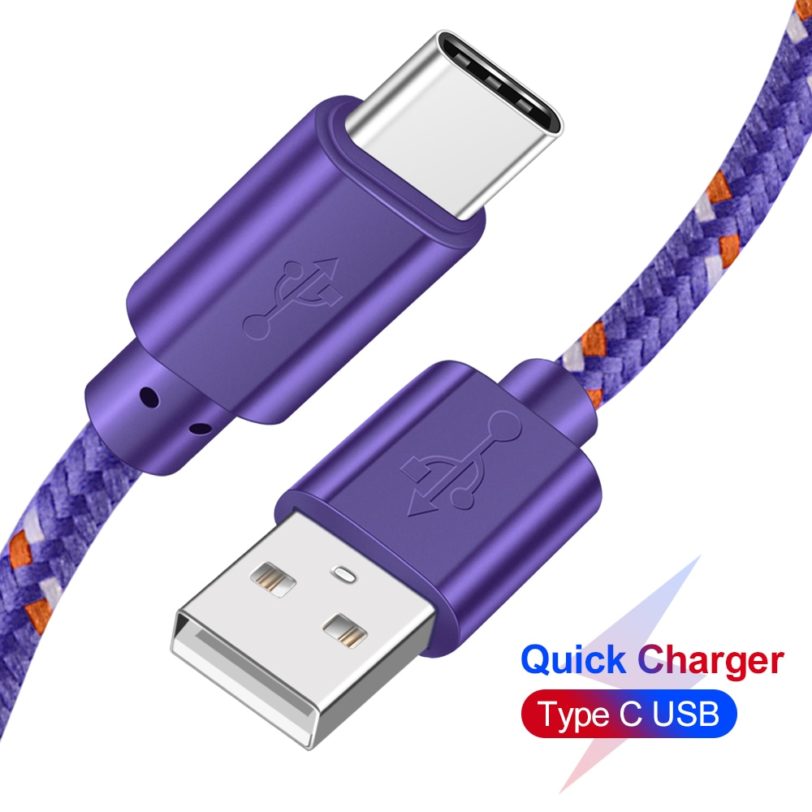 USB Type C Charger Cable for Redmi note 8 Samsung USB C Fast Charging Cable USB Type-C Wire For Huawei P30 Pro