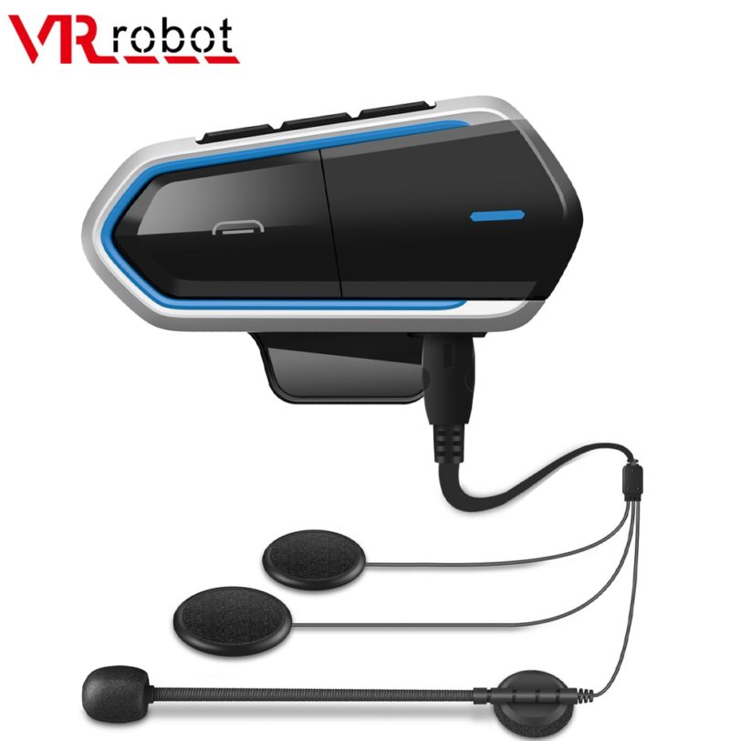 VR robot Waterproof Moto Bluetooth V4.1 Helmet Headset Motorcycle FM Radio Headsets Stereo Helmet Earphone with Handsfree