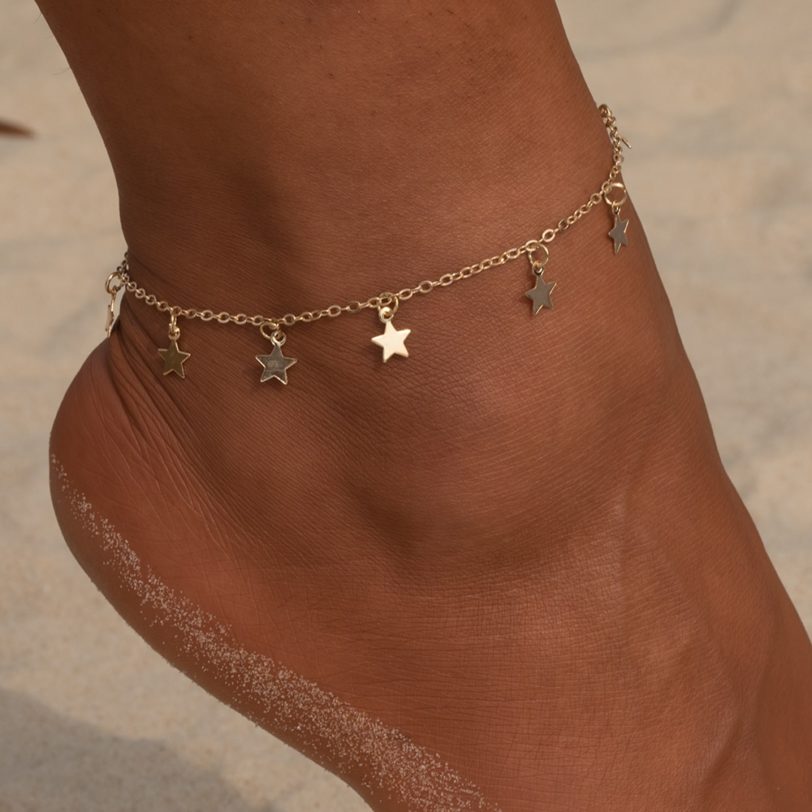 Vienkim Star Pendant Anklet Foot Chain Summer Yoga Beach Leg Bracelet Charm Anklets Jewelry Gift