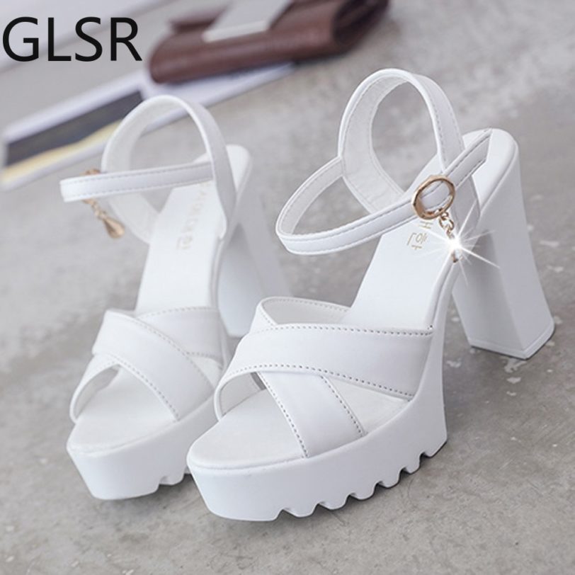 Women Fish Mouth Platform High Heels Wedges Buckle Slope Sandals Women Shoes Woman Platform High Heels Sandals High Heels