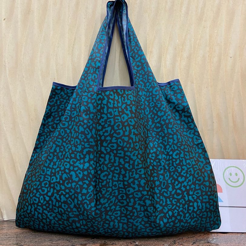 Women's handbag 50Pounds Plus Leopard Print Shopping Bag Lady Foldable Oxford Cloth Reusable Fruit Grocery Pouch