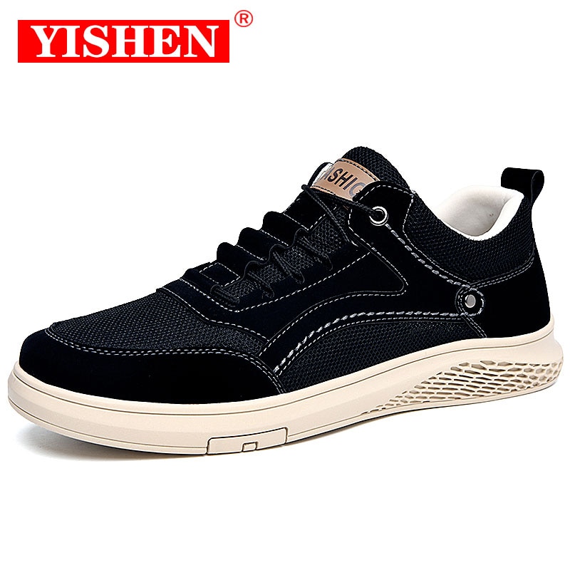 YISHEN Men Casual Shoes Footwear Breathable Lace up Comfortable Ankle Male Fashion Sneakers Hiking Sports Walking