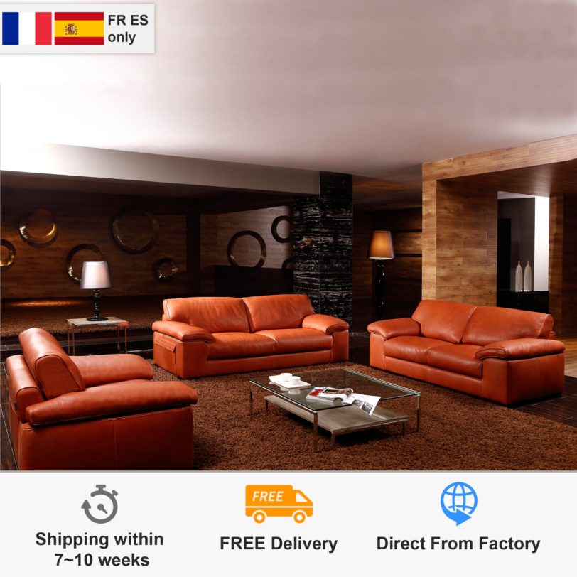 high quality genuine leather sofa modern Nordic couch living room sofa furniture home feather sofa set 1