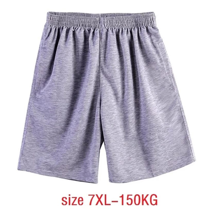 large size 7XL 150KG summer men cotton shorts soprts big sales cheap Comfortable soft oversize loose shorts black gray shorts