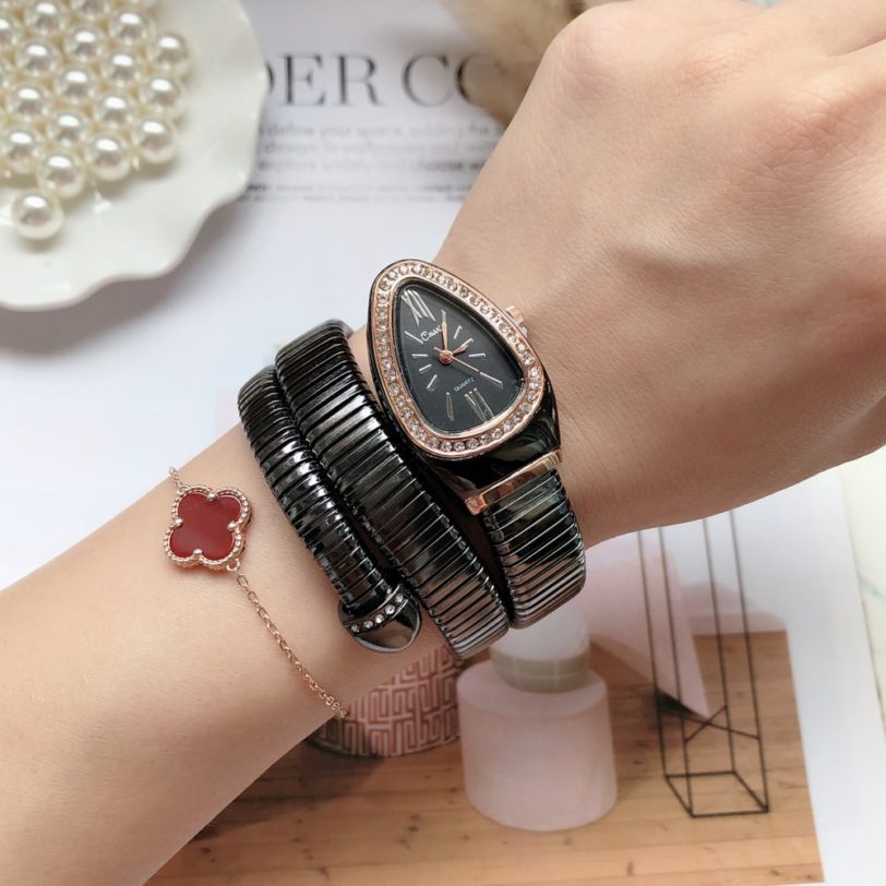 women's watches top brand luxury snake bracelet women watch fashion dress crystal watches female clock March 8 ladies gift