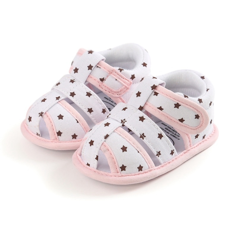 0 18M Infant Baby Star Print Sandals Kid Boy Girl Soft Sole Crib Shoes Toddler Summer 1