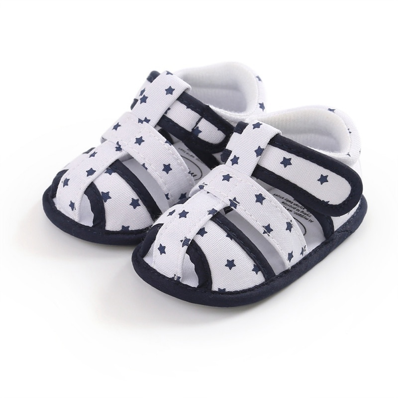 0 18M Infant Baby Star Print Sandals Kid Boy Girl Soft Sole Crib Shoes Toddler Summer 2