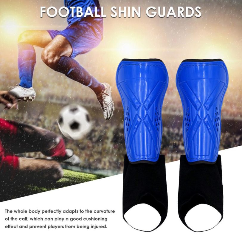 1 Pair 4 ColorsFootball Shin Pads Plastic Soccer Guards Leg Protector For Kids Adult Protective Gear