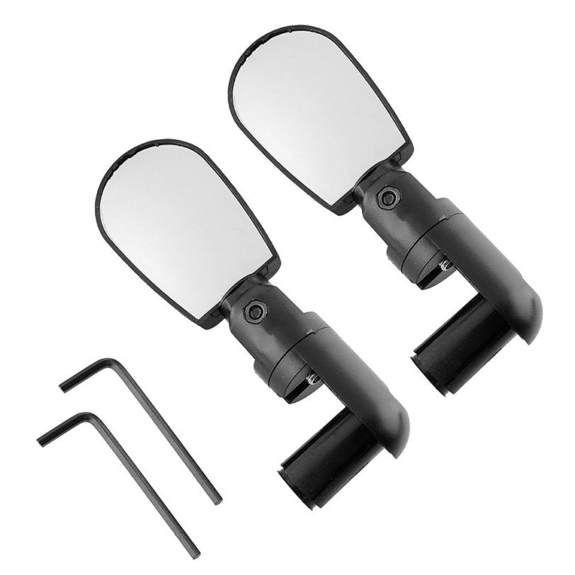 1 Pair Adjustable Bicycle Mirrors Universal Rotation Cycling Wide Angle Handlebar Rearview Mini Mirror Outdoor Safety