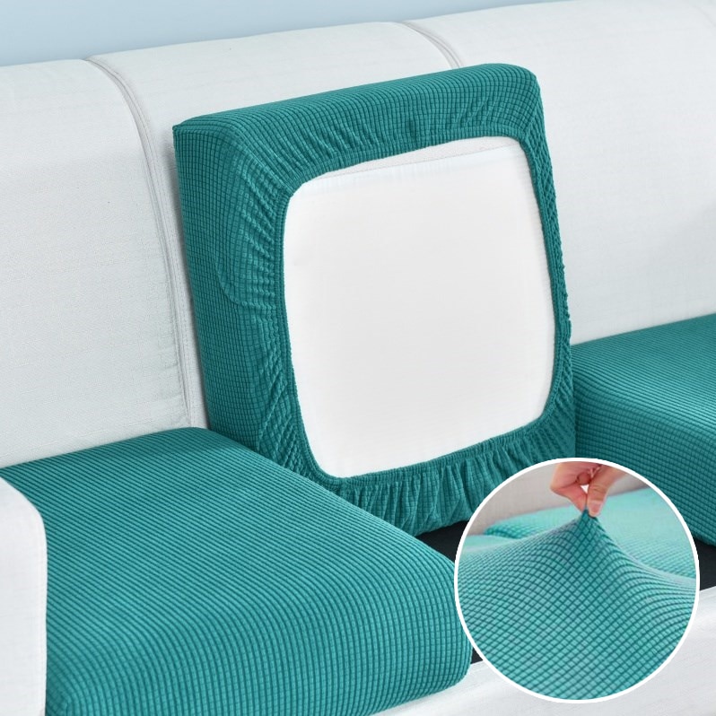 1 Piece Polar Fleece Fabric Sofa Cushion Cover Stretch Sofa Covers Elastic Seat Cushion Case For