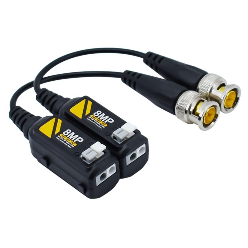 1 pair 8MP HD Transmitter Cable Transceiver Adapter CCTV Passive Video Balun Passive for HD AHD/CVI/TVI Video Signal