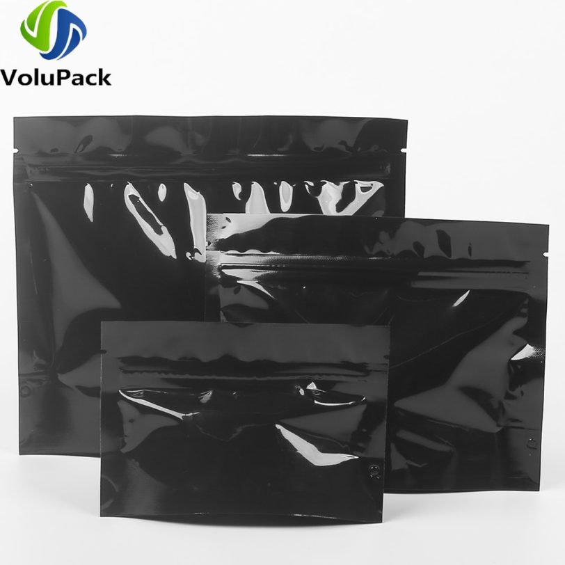 100pc High Quality Aluminum Foil Mylar Coffee Storage Bags Stand Up Heat Sealing Zip Lock Pouches Eco Smell Proof Packaging Bags