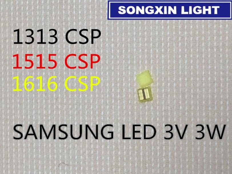 100pcs For SAMSUNG LED LCD Backlight TV Application LED Backlight 3W 3V CSP 1313 Cool white for TV TV Application