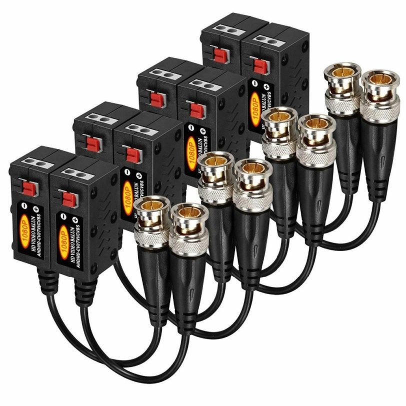 1080P 4MP 5MP 8MP AHD/HD-CVI/TVI/CVBS Passive HD Video Balun Transmitter 4 Pairs (UTP Up to 350M-600M)