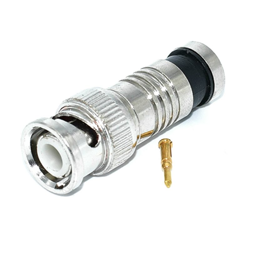 10PCS lot security system BNC Connector Compression Connector Jack for Coaxial RG59 Cable CCTV Camera Accessories