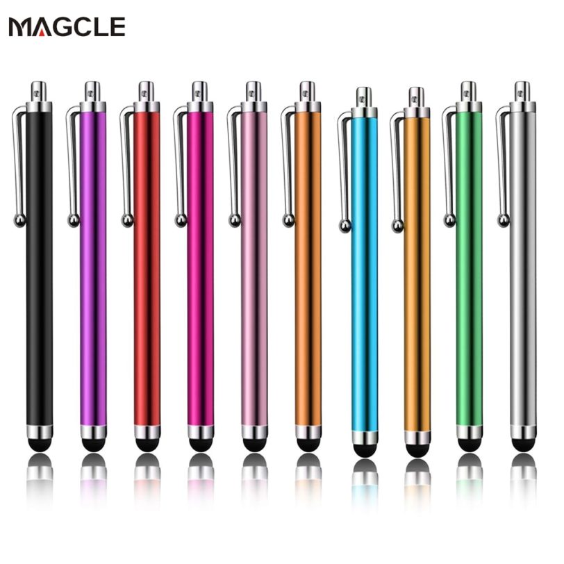 10Pcs/Set Capacitive Pen Colorful Metal Touch Screen Stylus Pens for Iphone XR XS MAX Samsung Smart Phone Tablet Drop Shipping