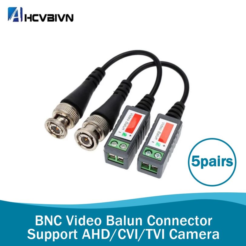 10pcs ABS Plastic CCTV Video Balun CCTV Accessories Passive Transceivers 2000ft Distance UTP Balun BNC Cable CAT5 Cable