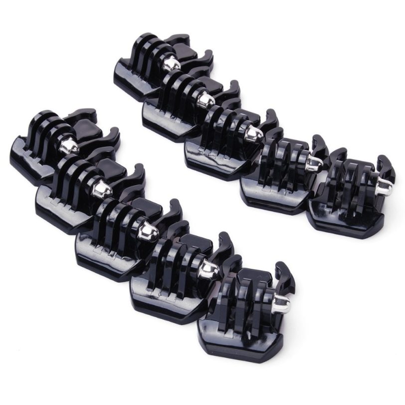 10pcs Buckle Clip Basic Mount for Gopro Go Pro Hero HD 1 2 3 3 4 5 6 7 Accessories Case Helmet for XiaoMi yi camera accessories