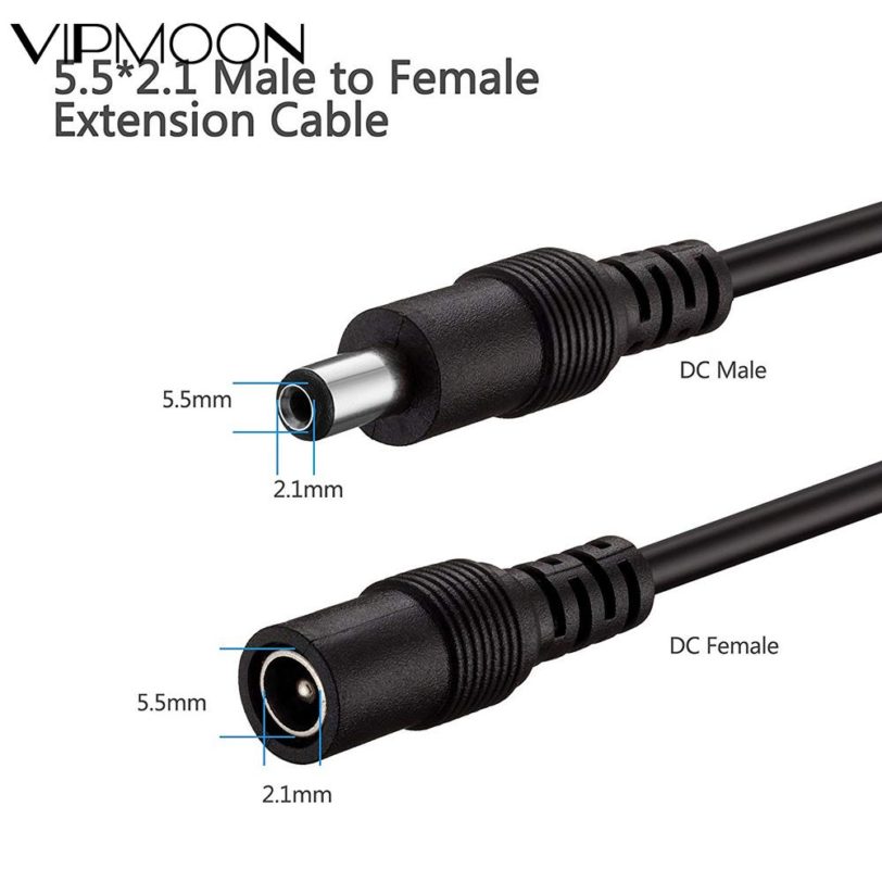 12V DC Extension Cable 5.5*2.1mm Male Female Power Cord 1m 2m 3m 5M 10M DC connector For LED Strip Light Adapter CCTV Camera - Image 3