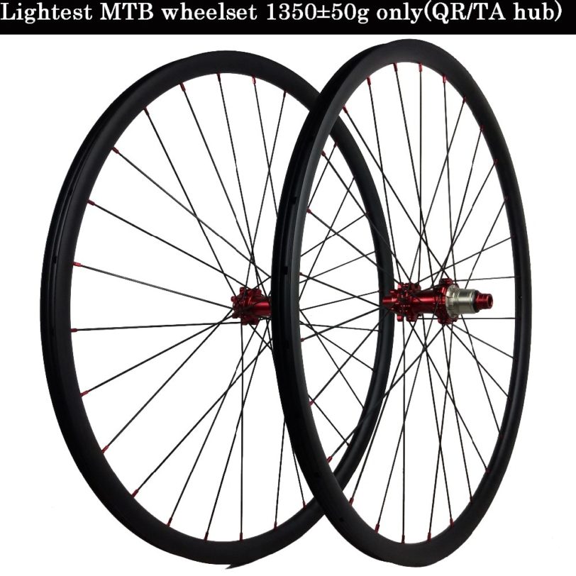 1300g 29er Lightest carbon wheels mountain bike XC MTB wheel 27er sticker 26 wheelset Novatec/powerway/DT 350 240s QR/TA version