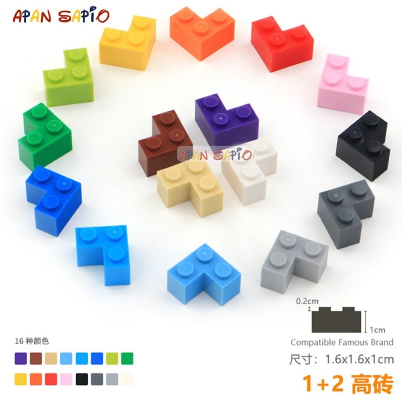 15pcs/lot DIY Blocks Building Bricks Thick 1 2 Educational Assemblage Construction Toys for Children Size Compatible With Brand