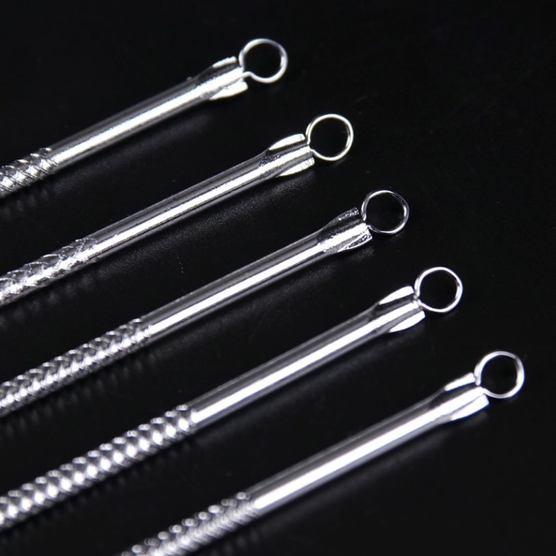 1PC 80mm Silver Blackhead Comedone Acne Pimple Blemish Extractor Remover Stainless Needles Remove Pore Cleaner Care Beauty Tools - Image 3