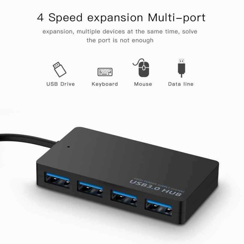 1PC High Speed USB 3.0 Hub External 4 Ports Adapter Splitter USB Expander Plug and Play For Laptop PC Computer Accessories - Image 3