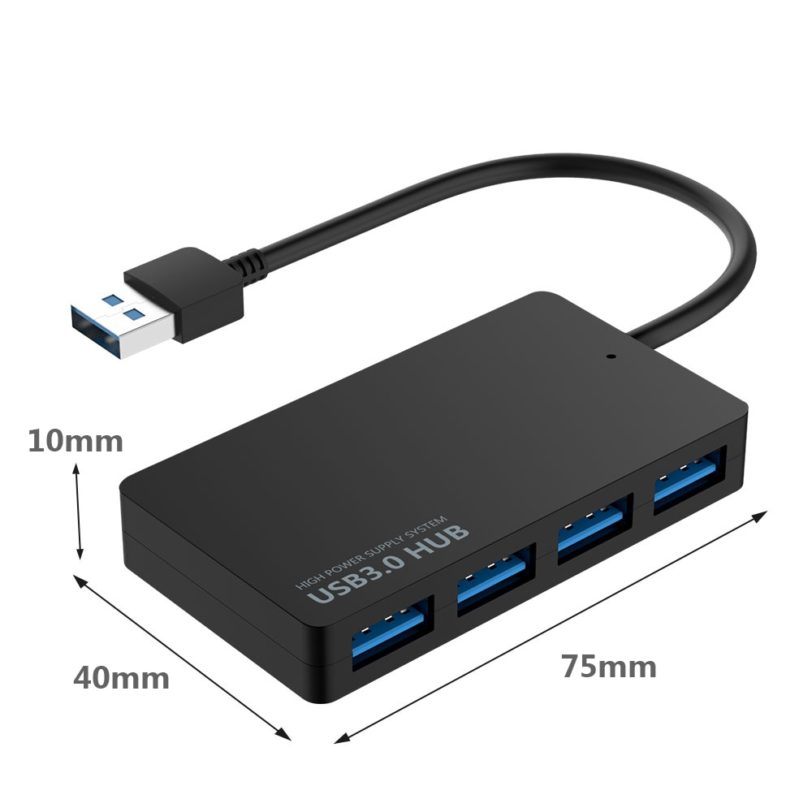 1PC High Speed USB 3.0 Hub External 4 Ports Adapter Splitter USB Expander Plug and Play For Laptop PC Computer Accessories - Image 6