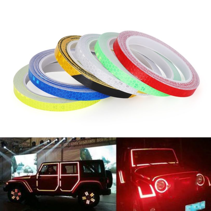 1PC Vinyl Motorcycle Rim Tape Reflective Wheel Stickers Decals Car Warning Stickers Motorbike Styling Decor Tool Accessories - Image 2