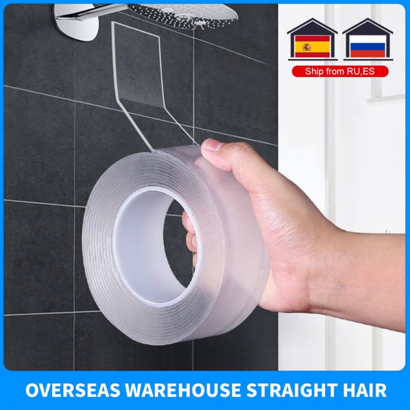 1Pc Nano Transparent Sticker NoTrace Reusable Waterproof Adhesive Strong Bathroom Decoration Wall Double Sided Tape For Kitchen