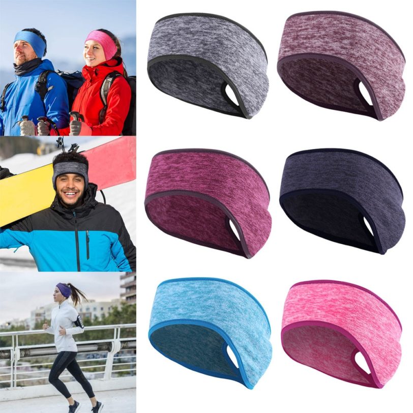 1Pc Winter Sweatband Ear Warmer Women Girls Fleece Ear Cover Hair Bands running cycling, skiing Outdoor Sports yoga Headscarf