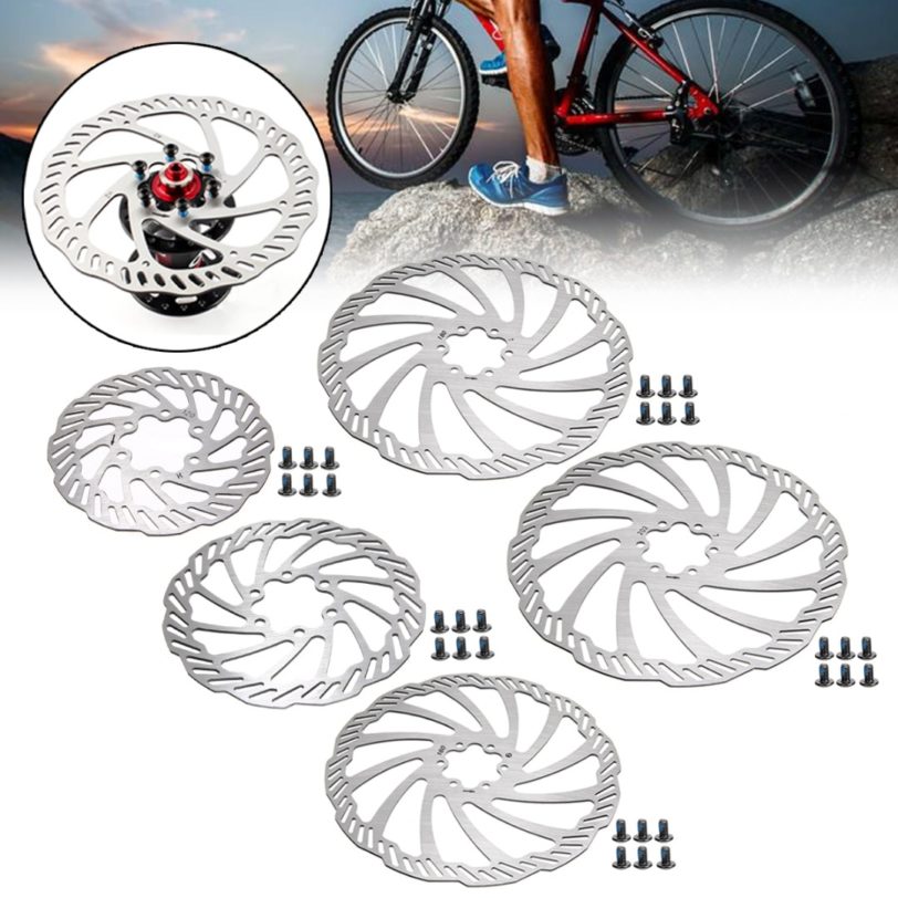 1Pcs 120/140/160/180/203mm Stainless Steel Bike Disc Brake Rotors With 6 Bolts For Mountain Road Parts High Quality