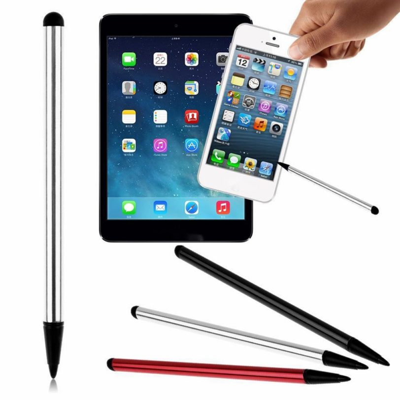 1pc 2 in 1 Capacitive Resistive Pen Universal Hand Touch Screen Stylus Pencil for Tablet iPad Mobile Phone Resistance Screen Pen